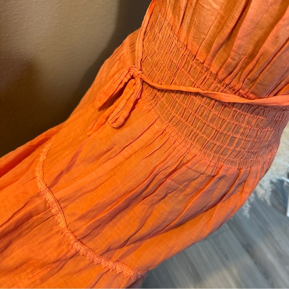 Women's Coral Sleeveless V-Neck Maxi Dress - Picture 7 of 10